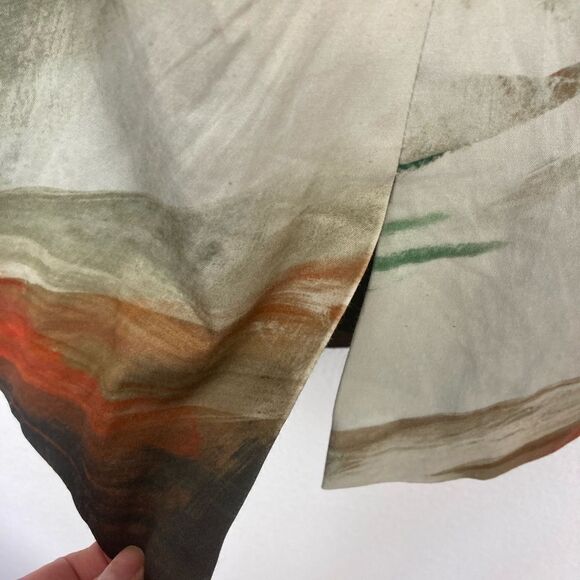 Lafayette 148 Modern Artistic Print Dress w/ back slit NWOT fully lined - Picture 9 of 11